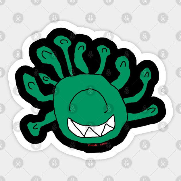 Happy Beholder Sticker by Friendandflayers